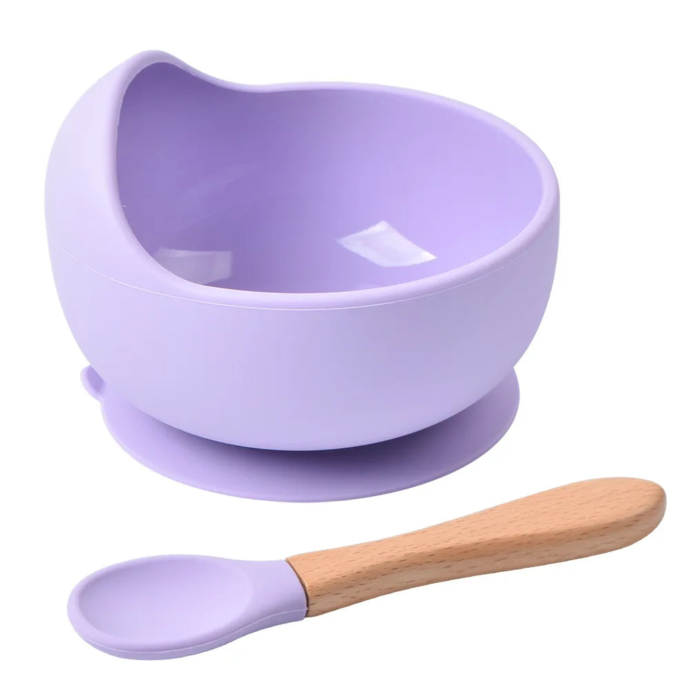 קערת סיליקון עם כפית